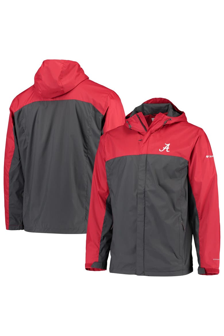 Men's Columbia Crimson/Gray Alabama Crimson Tide Glennaker Storm Full-Zip Jacket, Main, color, Crimson