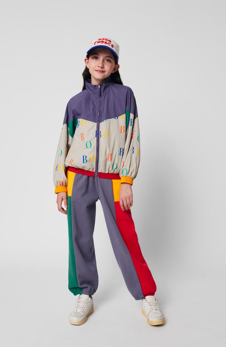 Bobo Choses Kids' B.C. Colorblock Organic Cotton Joggers, Alternate, color, Grey Multicolor