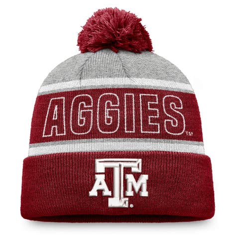 Men's Top of the World Maroon Texas A&M Aggies Two-Tone Cuffed Knit Hat with Pom