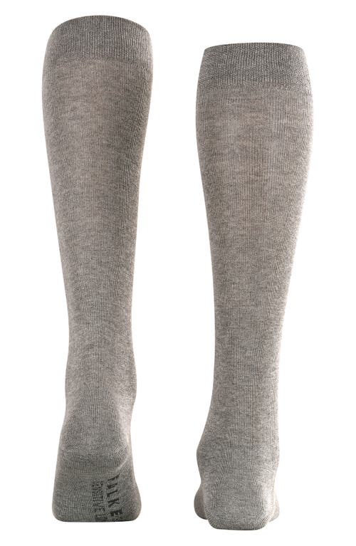 Falke Sensitive London Cotton Blend Knee High Socks In Light Grey Melange