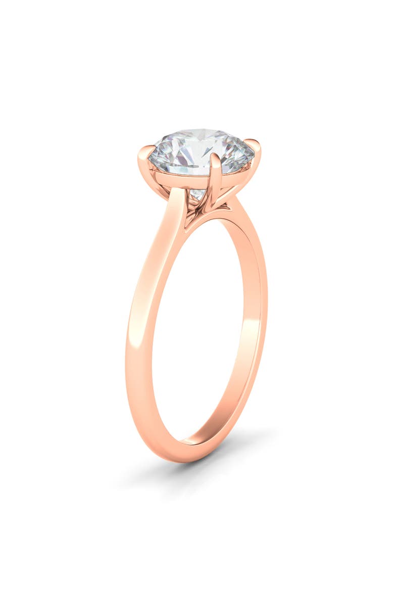Round Brilliant Cut Lab Created Diamond Ring, Alternate, color, 2.50 CTW 18K ROSE GOLD
