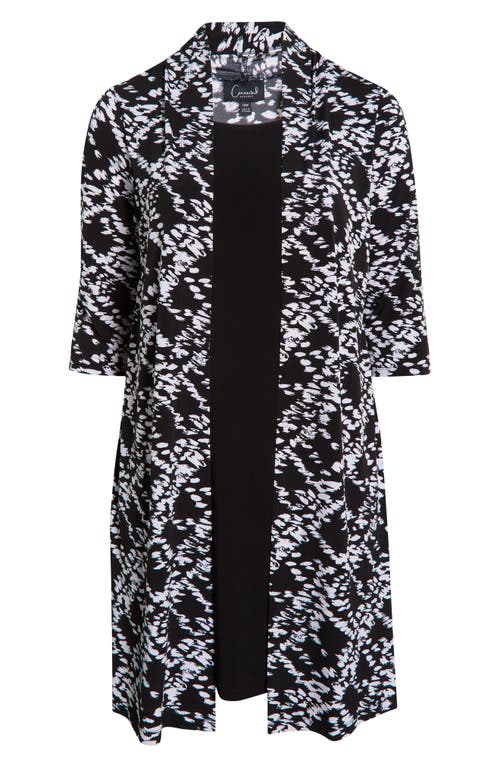 Connected Apparel 2fer Jacket Dress In Black