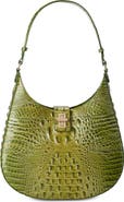 Brahmin Fallon Croc Embossed Leather Shoulder Bag