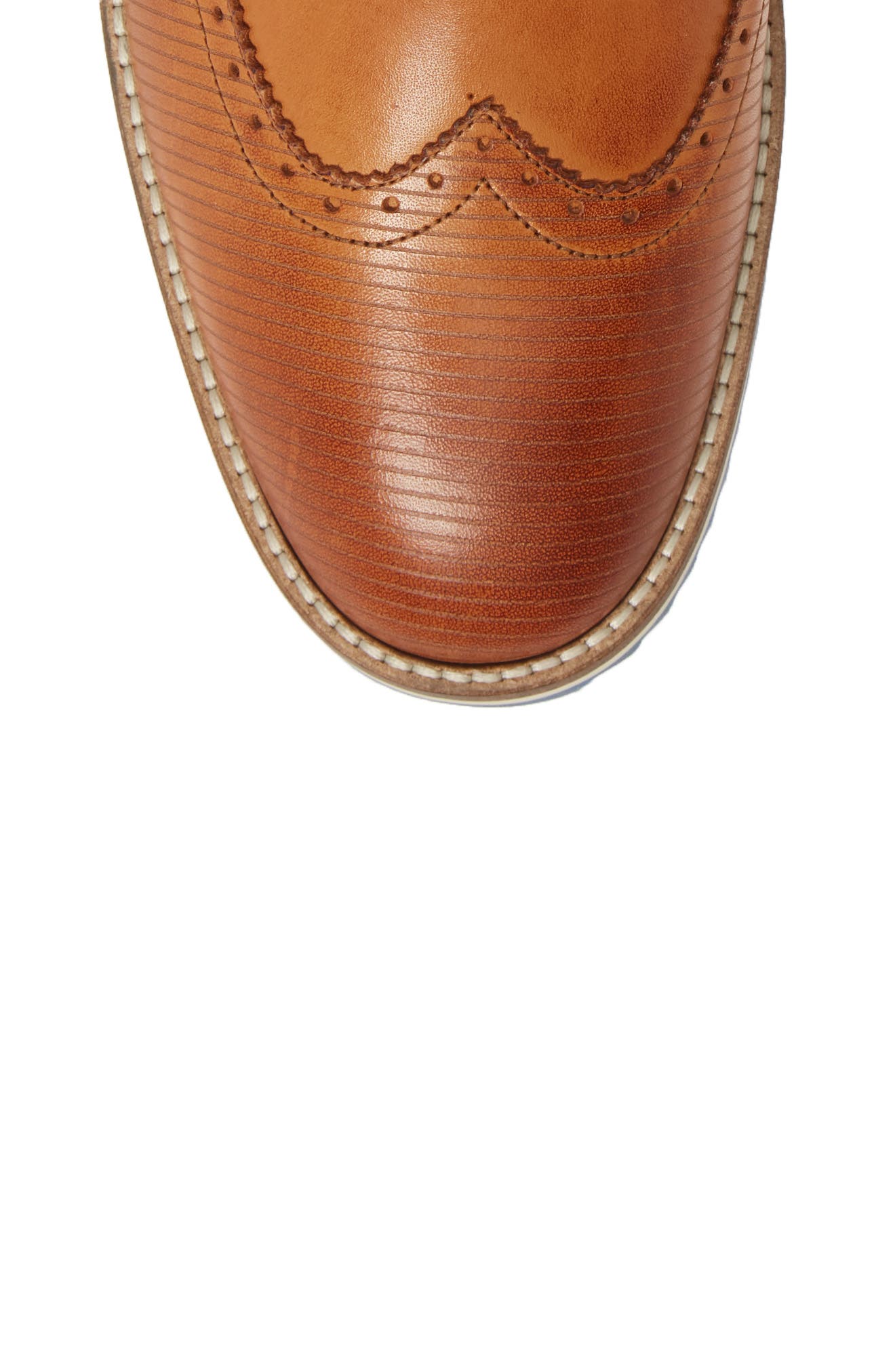 Lima Wingtip Boot, Alternate, color, COGNAC/ DARK BRUSHING