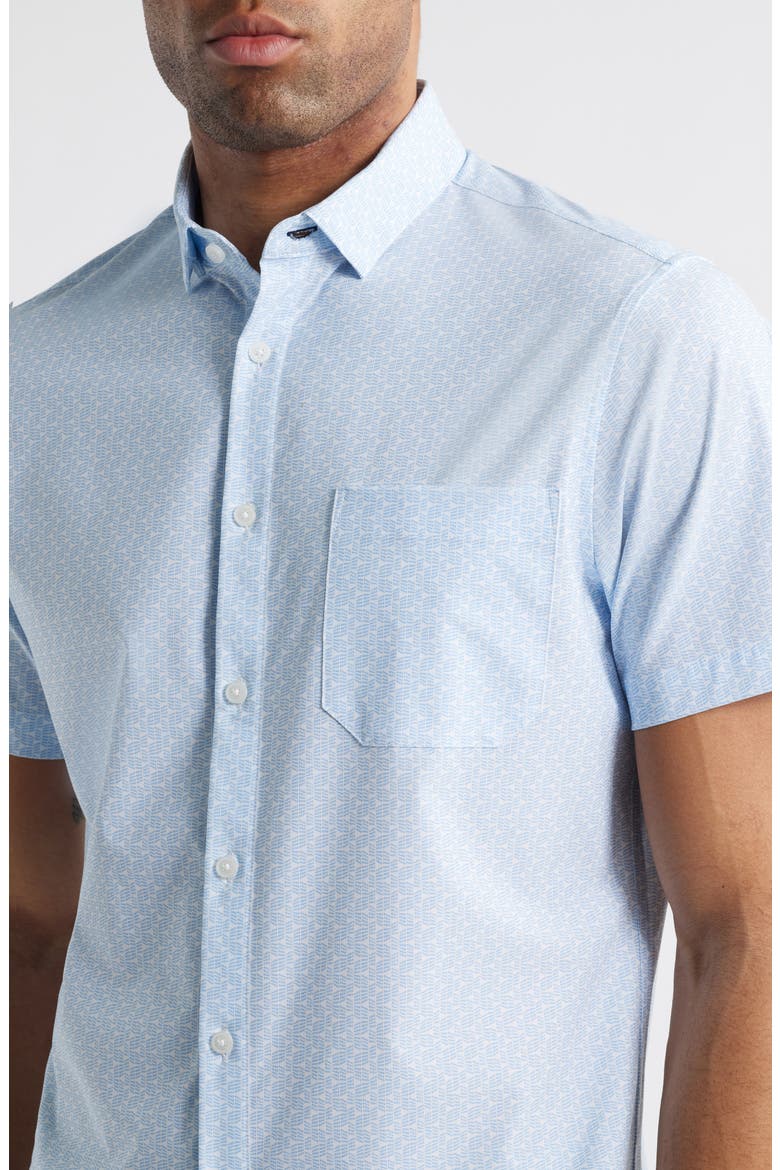 LEEWARD SS DRESS SHIRT, Alternate, color, WHITE TRIANGLE DASH CLASSIC