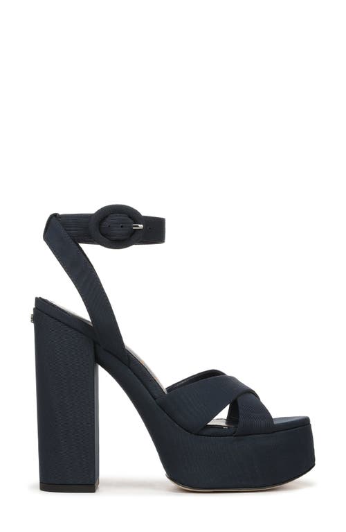 Sam Edelman Savannah Ankle Strap Platform Sandal In Blue