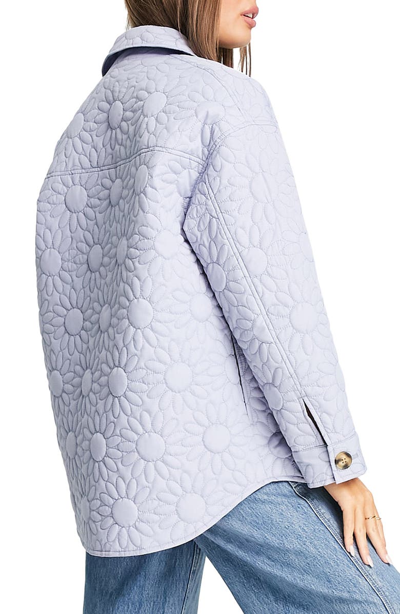 ASOS DESIGN Floral Quilted Jacket, Alternate, color,