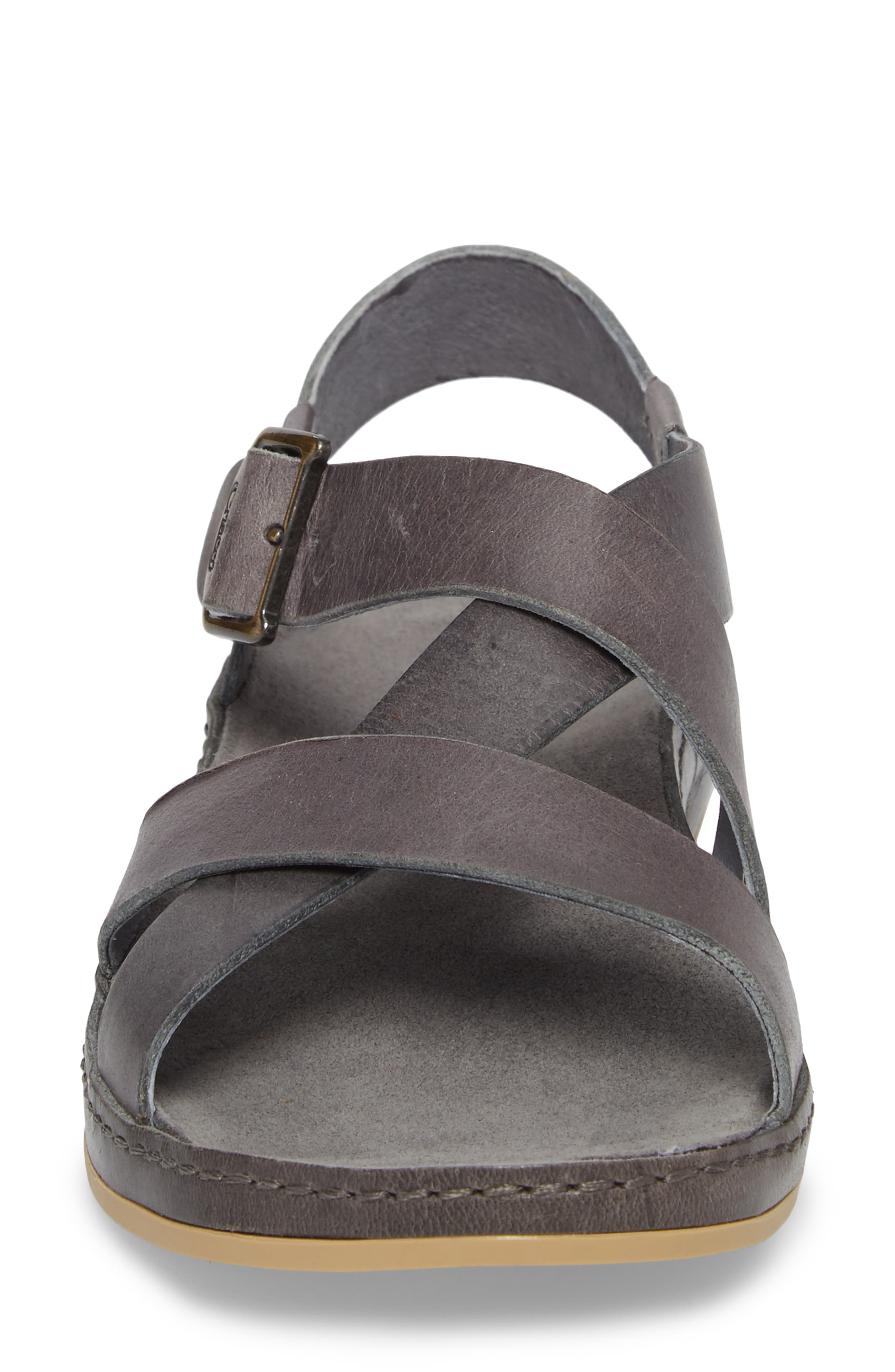 Sandal, Alternate, color, GREY LEATHER