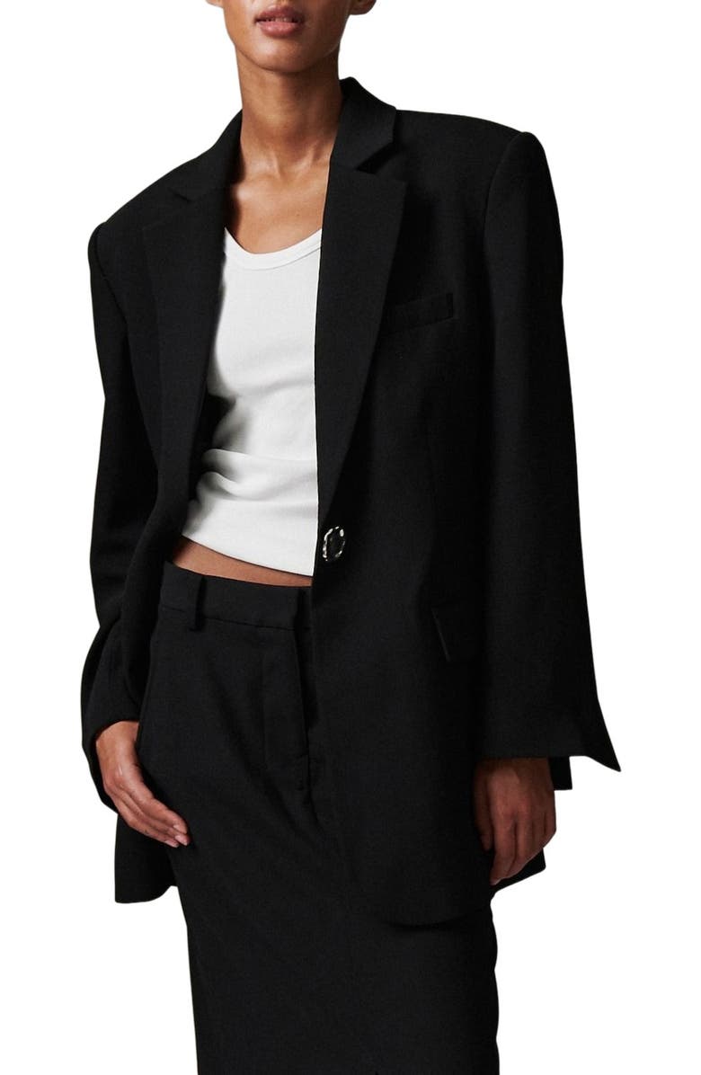 DAY Birger et Mikkelsen Eltona Sculpted Longline Blazer, Alternate, color, Black