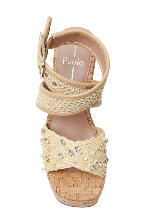 Linea Paolo Varena Platform Wedge Sandal In Natural