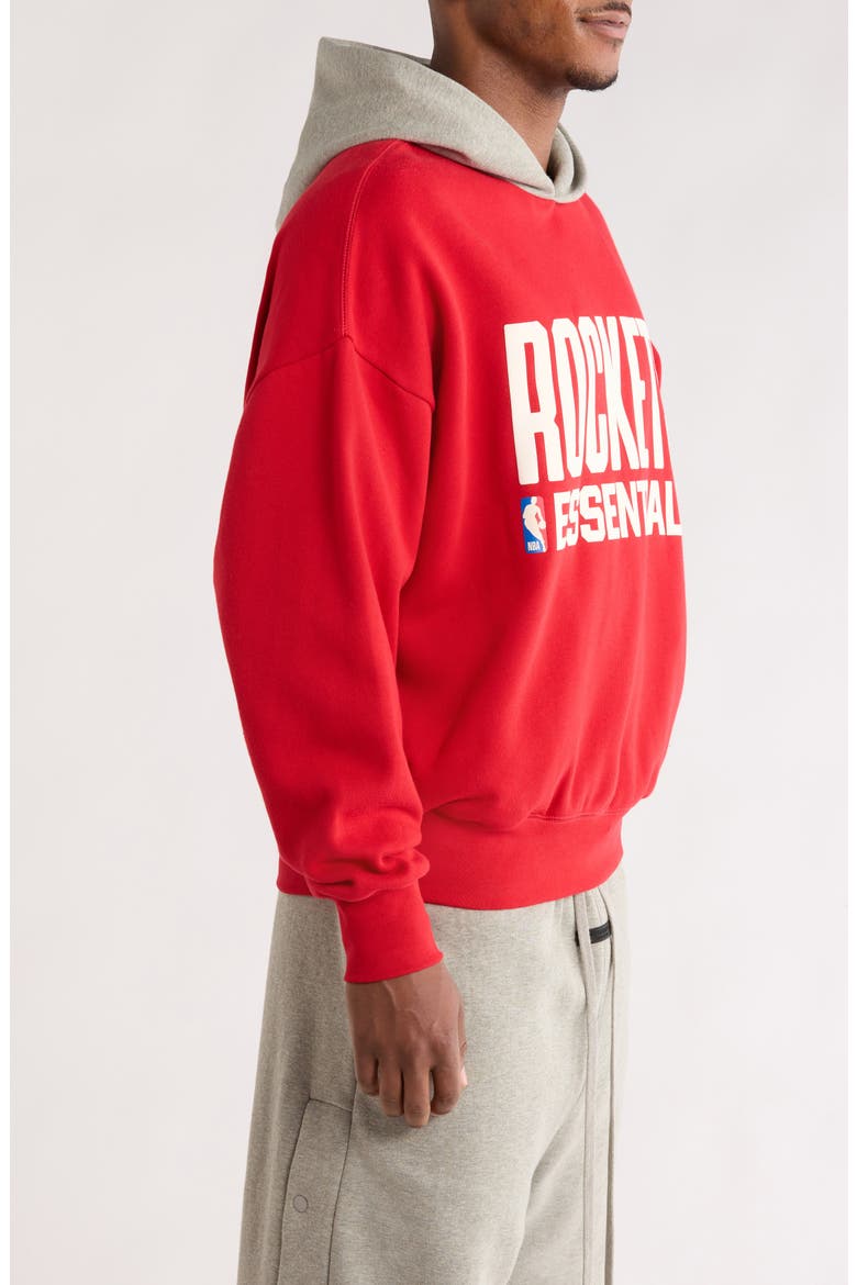 x NBA Rockets Sports Fit Hoodie, Alternate, color, RED/ CONCRETE HEATHER