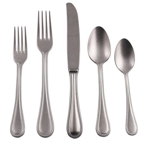Perla Pewter Flatware  Set - 5 Pieces