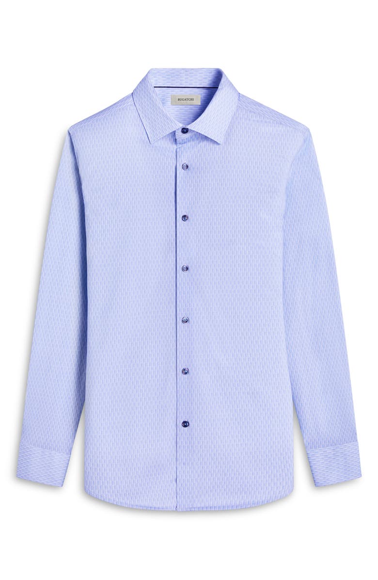 Bugatchi James OoohCotton<sup>®</sup> Geo Print Button-Up Shirt, Alternate, color, Air Blue