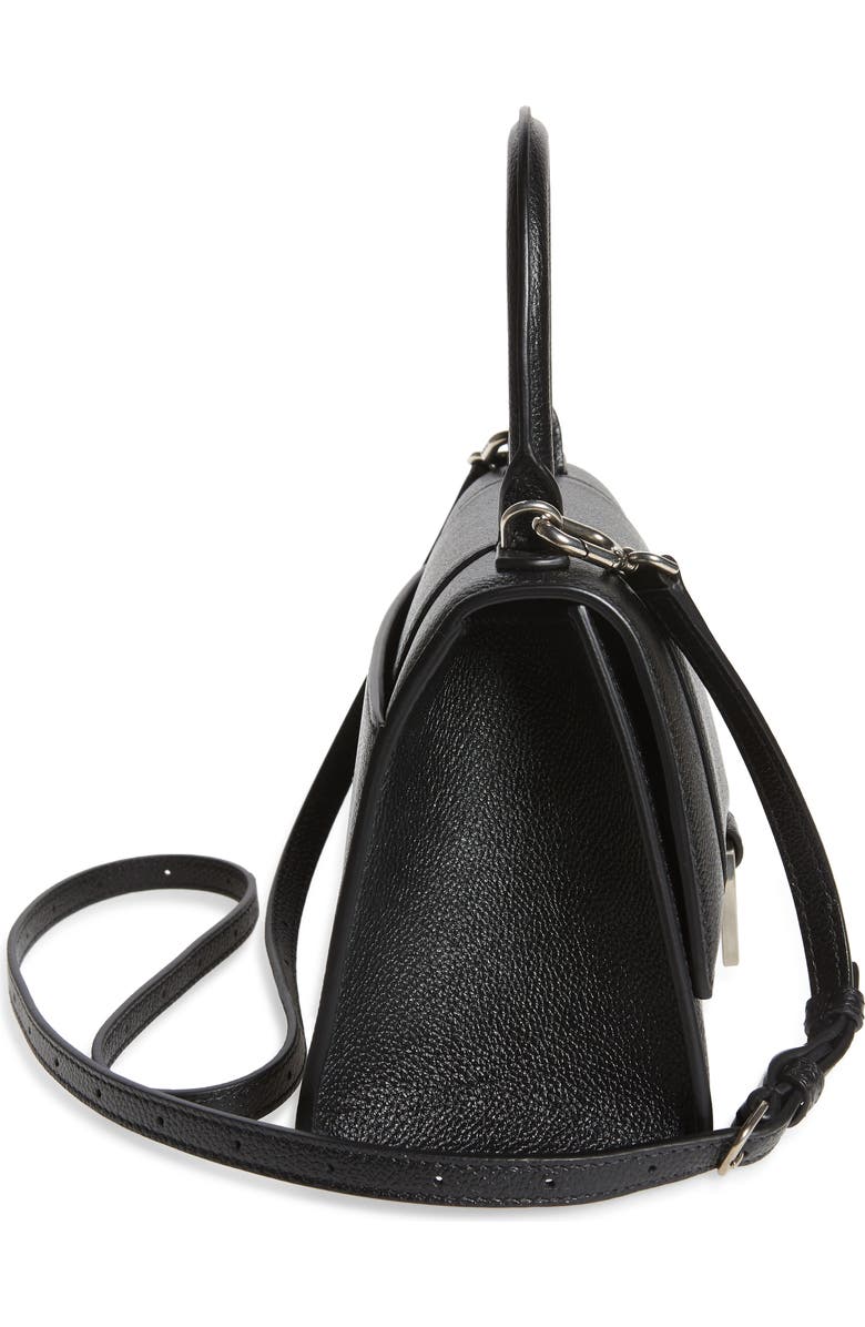 Balenciaga Small Hourglass Leather Top Handle Bag, Alternate, color,
