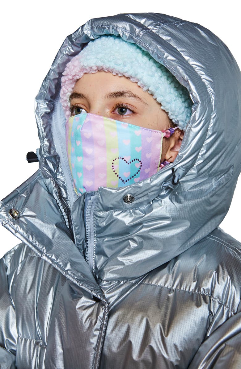 OMG Accessories Assorted 3-Pack Kids' Bella Hearts Face Masks, Alternate, color,