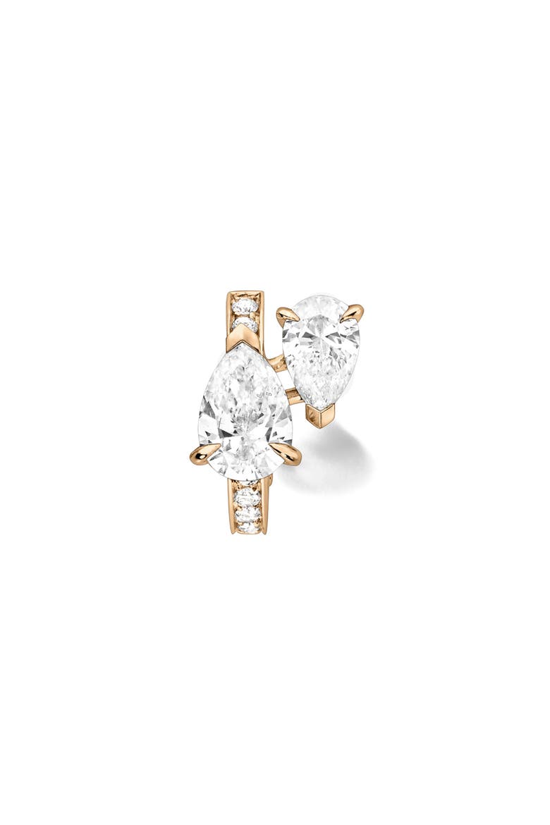 Serti sur Vide Diamond Single Earring, Main, color, ROSE GOLD