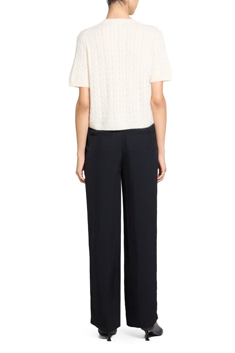 Cable Knit Cashmere & Merino Wool Sweater, Alternate, color, IVORY - C05
