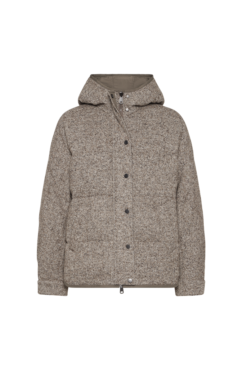 Brunello Cucinelli Flecked chevron down jacket, Main, color, Rope