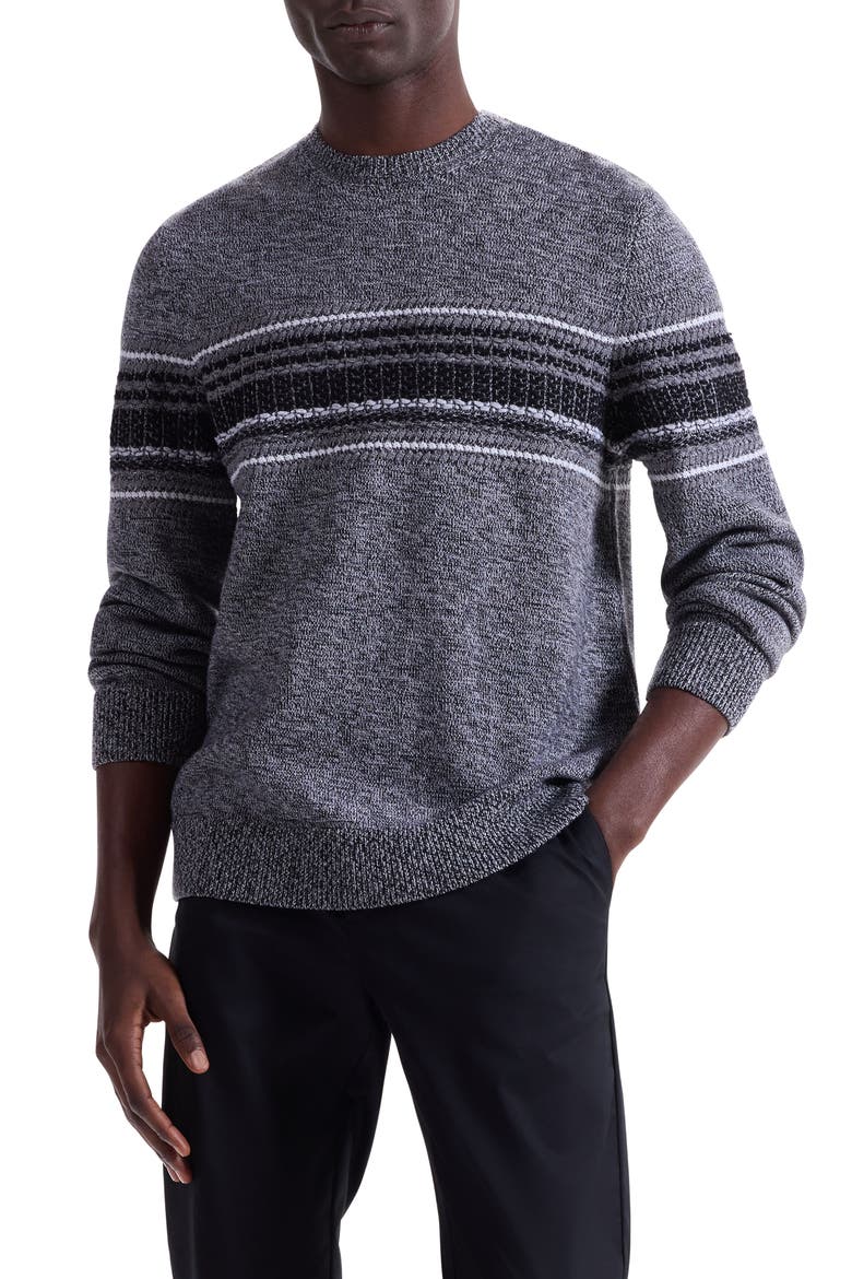 Chest Stripe Merino Wool Sweater, Main, color, PLATINUM