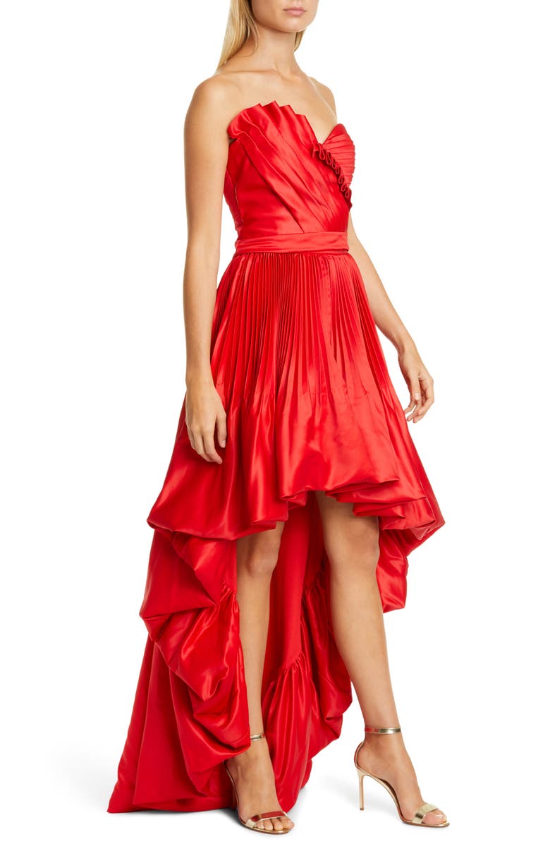 flor et. al Sabinas High/Low Satin Skirt, Main, color,