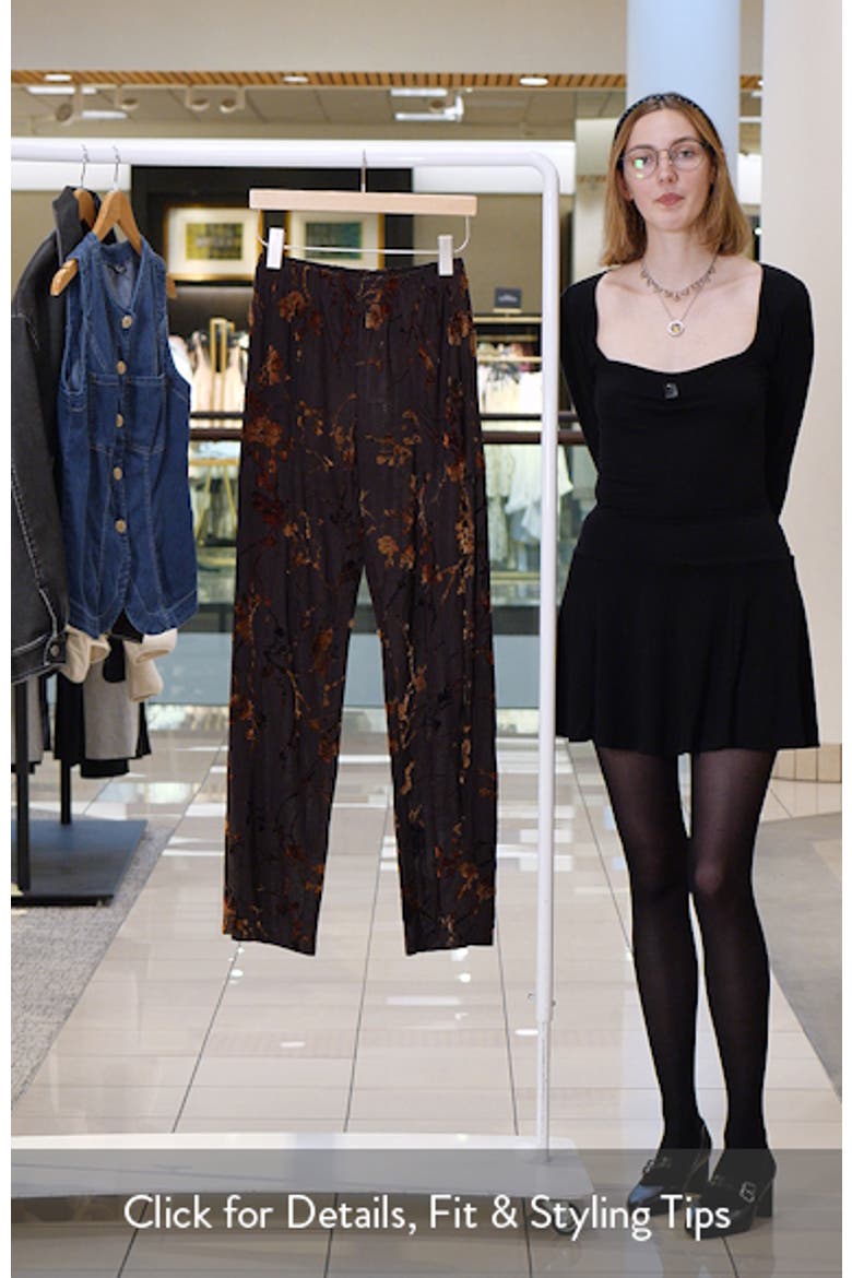 Burnout Floral Straight Leg Pants video