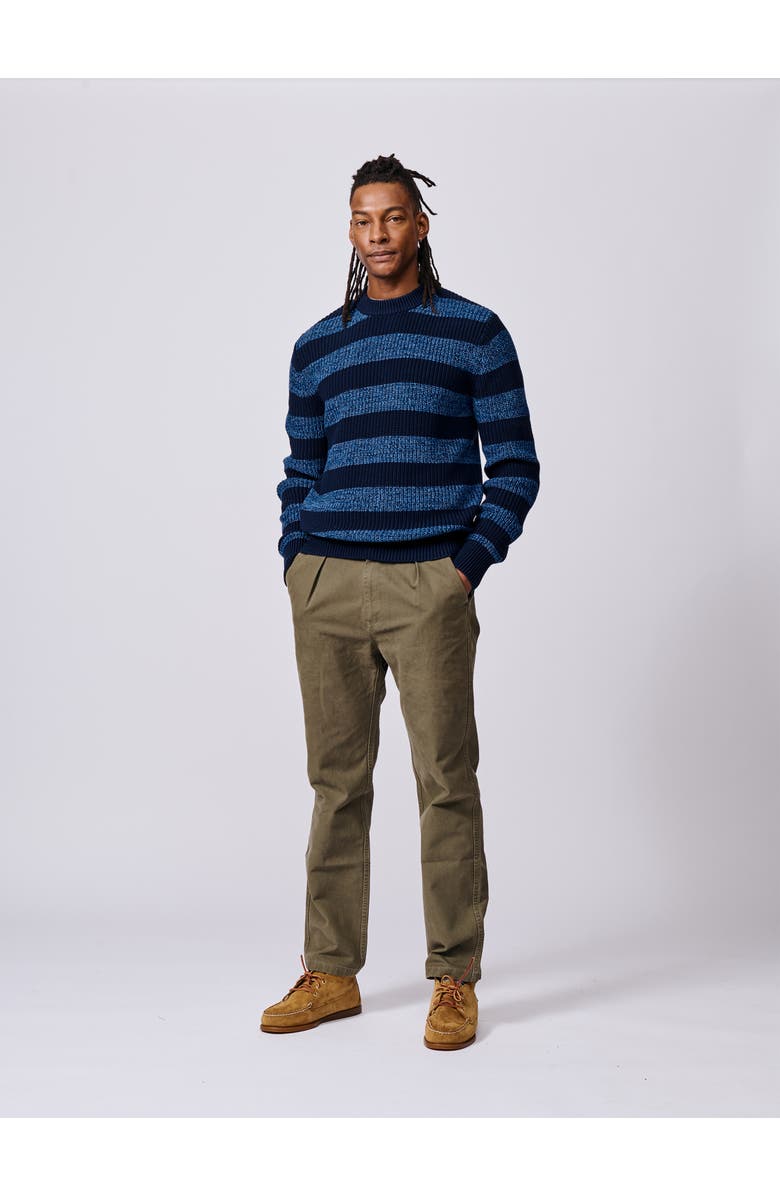 Aubin Martin Long Sleeve Crew Neck Jumper, Alternate, color, Navy Stripe