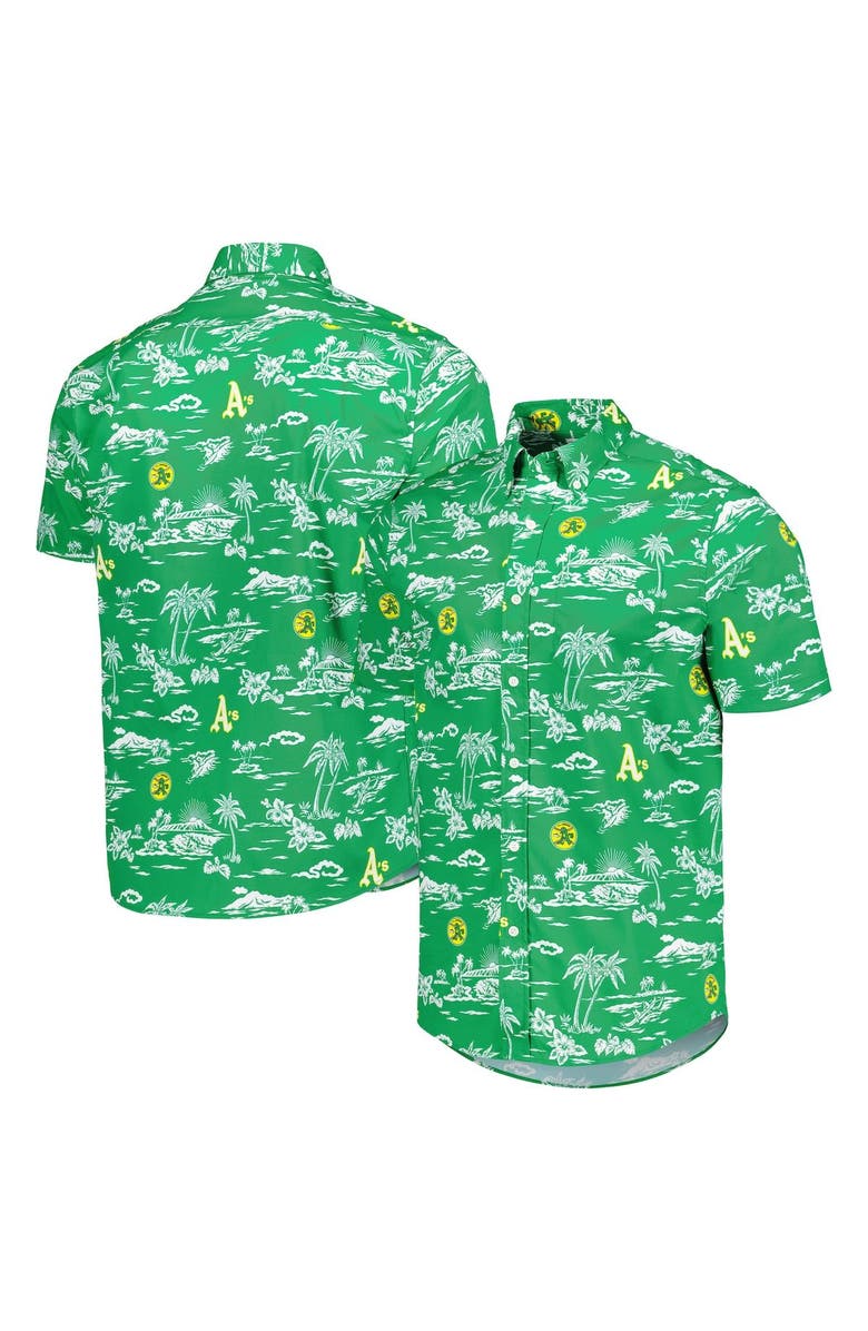 Reyn Spooner Men's Reyn Spooner Green Oakland Athletics Kekai Button-Down Shirt, Main, color, Green