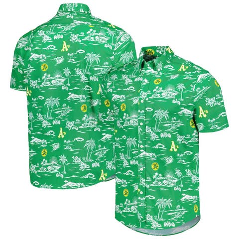 Men's Reyn Spooner Green Oakland Athletics Kekai Button-Down Shirt