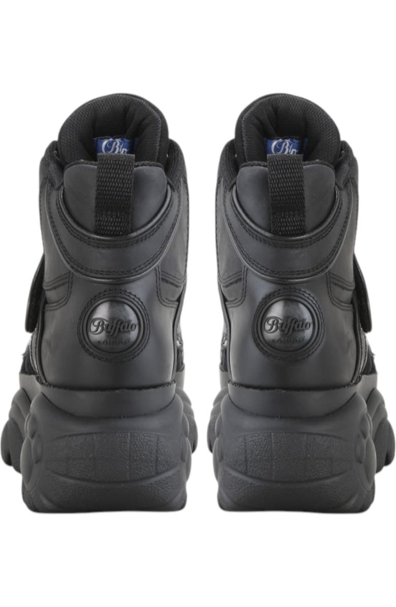 Buffalo Boots Classic High Leather Sneaker, Alternate, color, Black