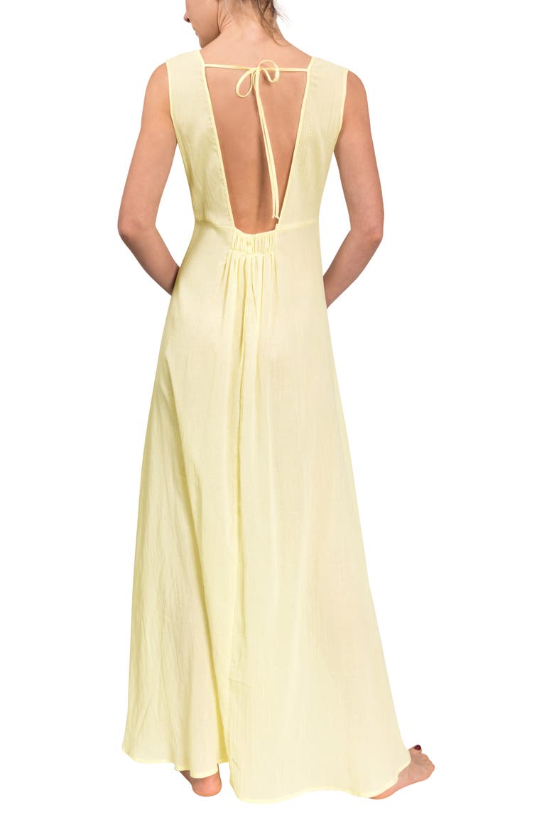 Amelia Long Nightgown, Alternate, color, LIMONCELLO