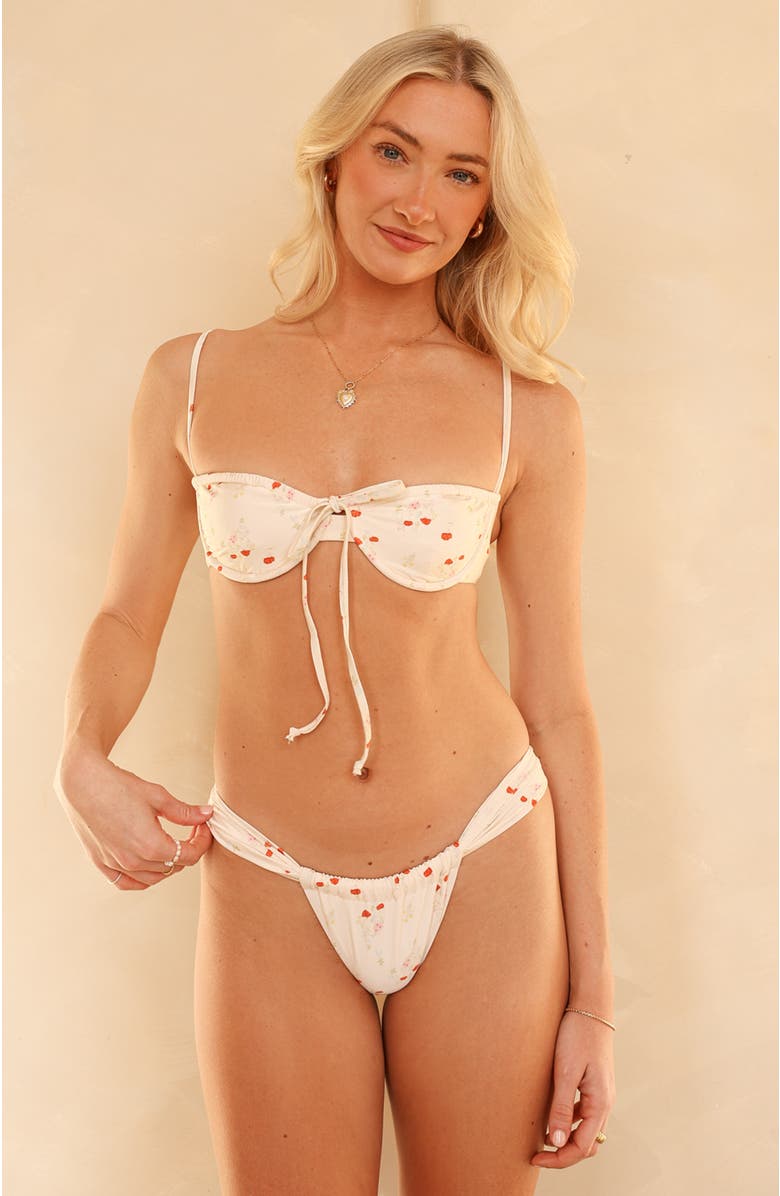 Dippin Daisys Tropics Super Cheeky Bikini Bottom, Main, color, Rosewater