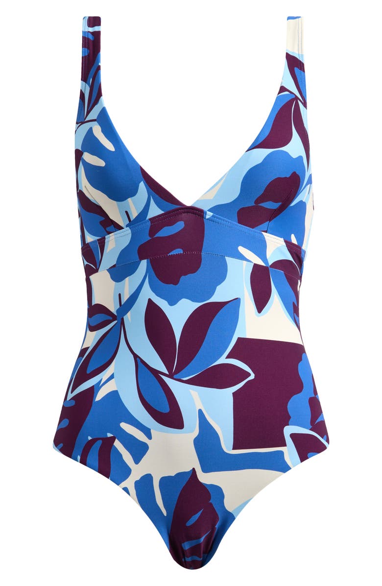 Sea Level Rumba Longline Tie Back A- to DD-Cup One-Piece Swimsuit, Alternate, color, Denim Blue