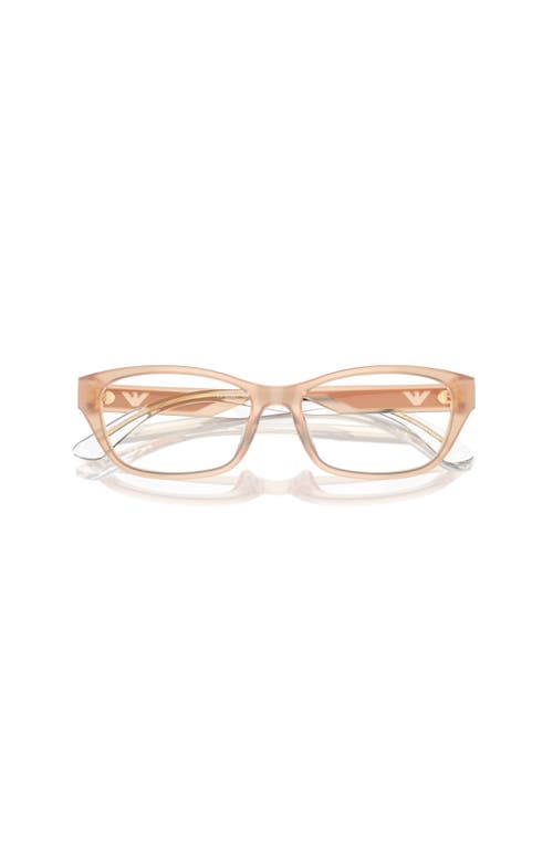 Emporio Armani 52mm Cat Eye Optical Glasses In Orange