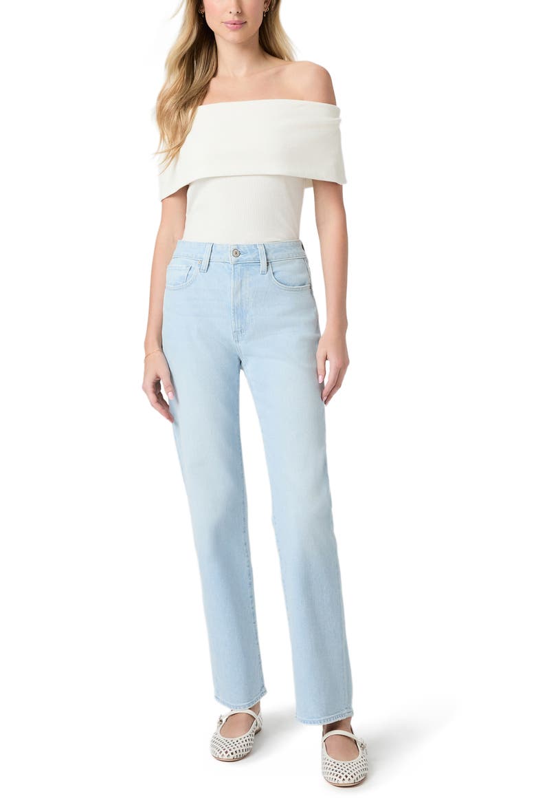 Stevie High Waist Straight Leg Jeans, Alternate, color, FLEUR DE MER