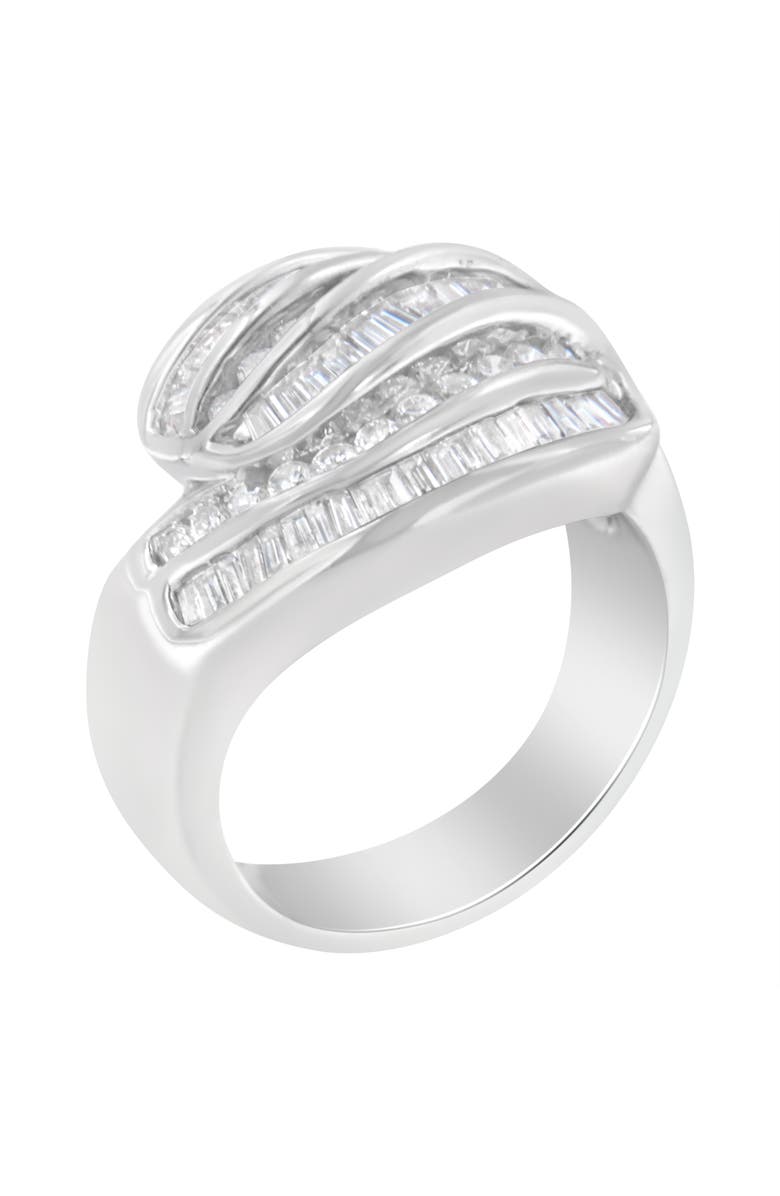 Haus of Brilliance 14KT White Gold 1.0 cttw Diamond Bypass Band Ring, Alternate, color, White