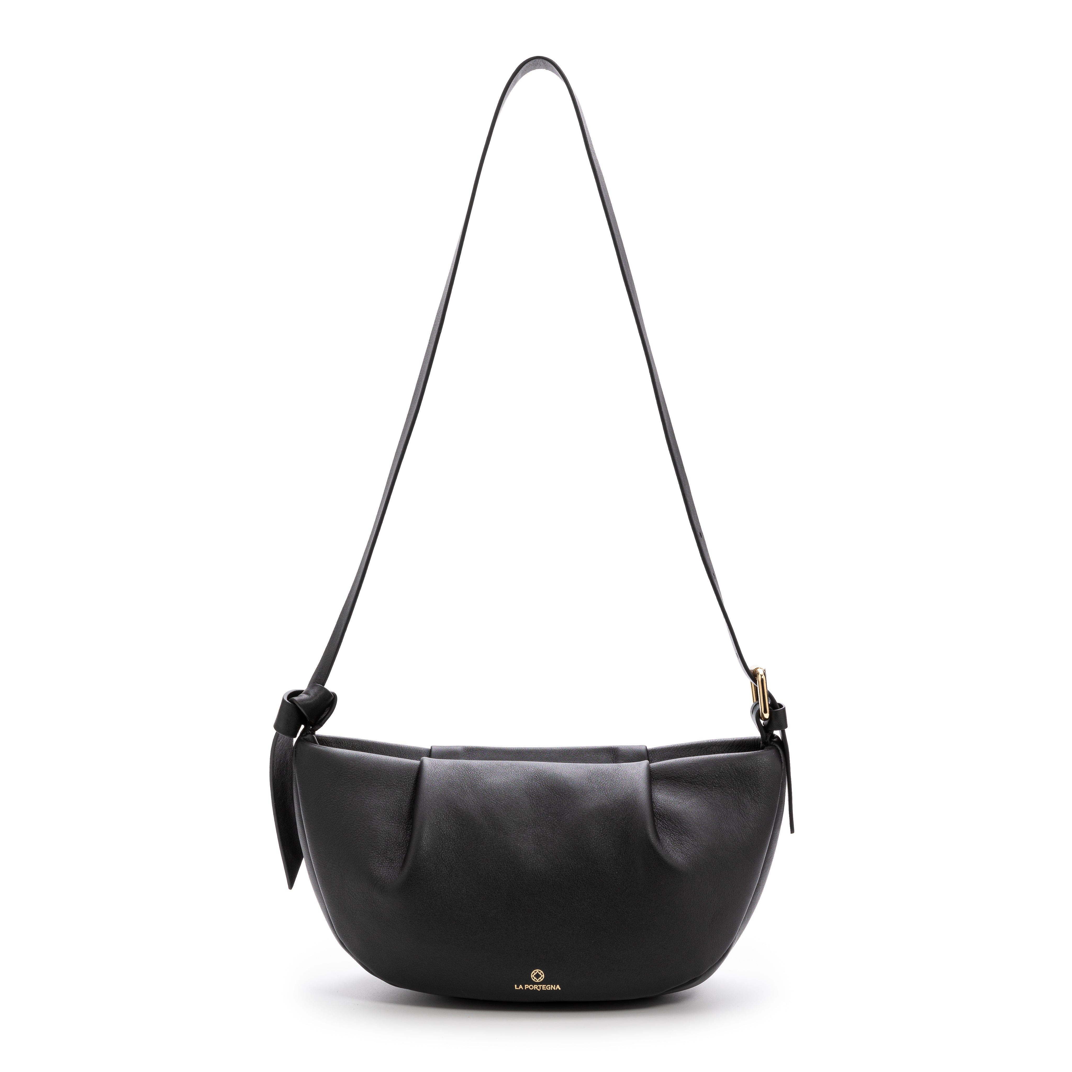 LA PORTEGNA Claudia Adjustable Strap Shoulder Crossbody, Main, color, Black