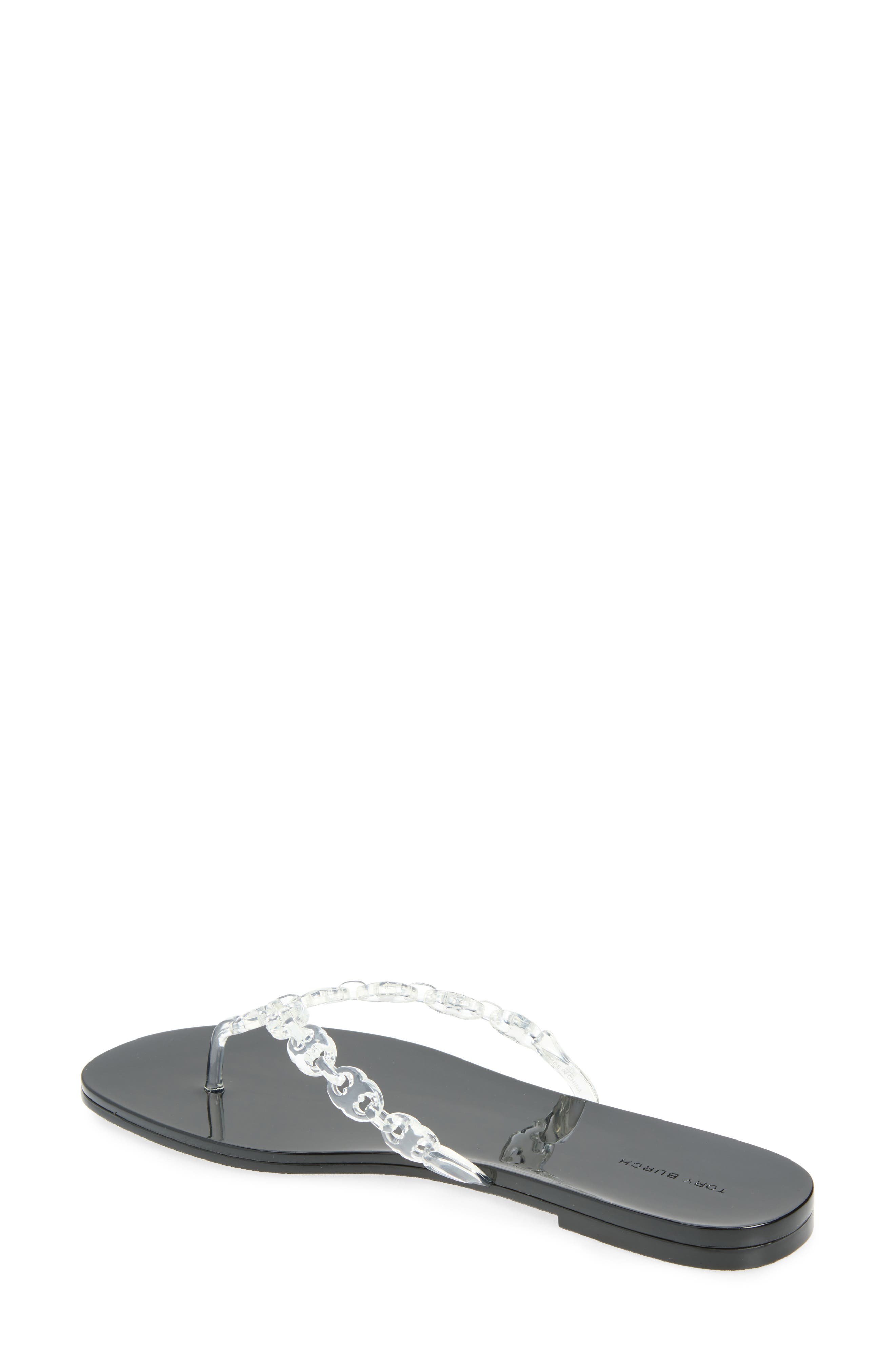 Gemini Link Jelly Flip Flop, Alternate, color, CLEAR / PERFECT BLACK