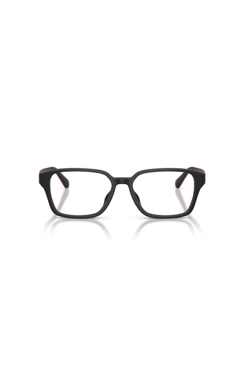 54mm Rectangle optical glasses, Alternate, color, Black/ Red