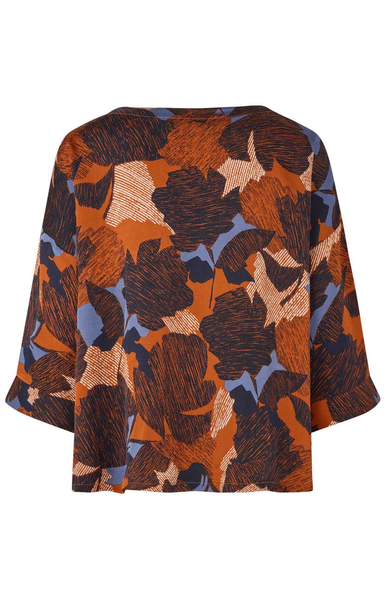 Masai Copenhagen MaBramila 3/4 Sleeve Round Neck Blouse, Alternate, color, Autumnal