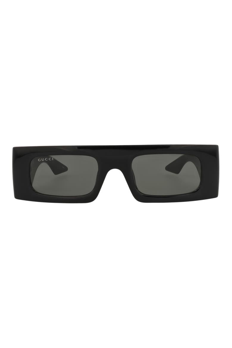 49mm Square Sunglasses, Main, color, BLACK BLACK GREY