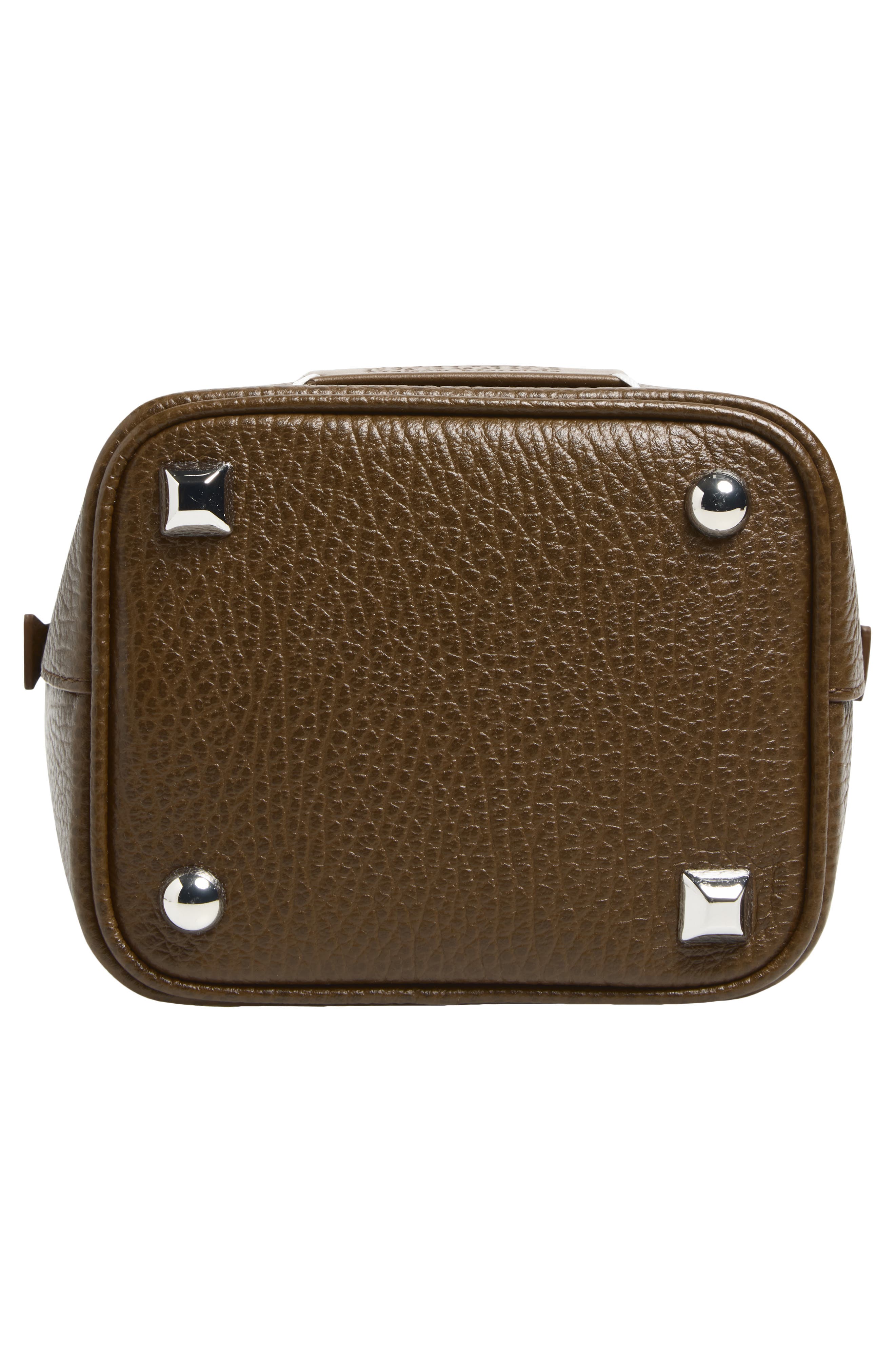 Maison Margiela Small 5AC Leather Bucket Bag, Alternate, color, Field/ Stone