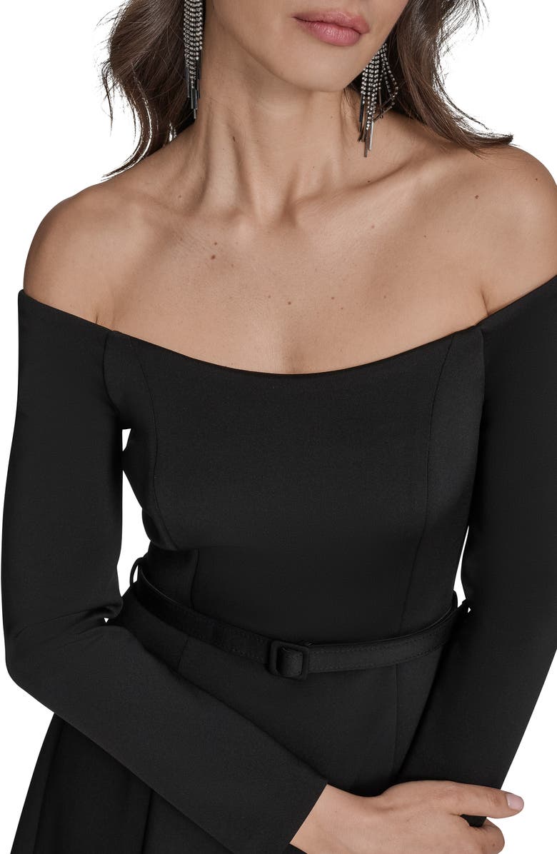 BCBG Off the Shoulder Long Sleeve Minidress, Alternate, color,