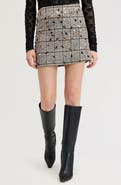 Sam Edelman Embellished Plaid Miniskirt