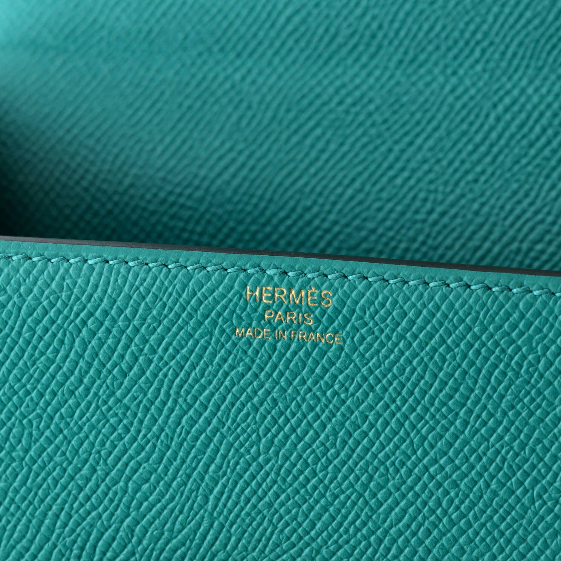 Pre-Owned Hermes Cinhetic Top Handle Bag Epsom, Alternate, color, Vert Verone