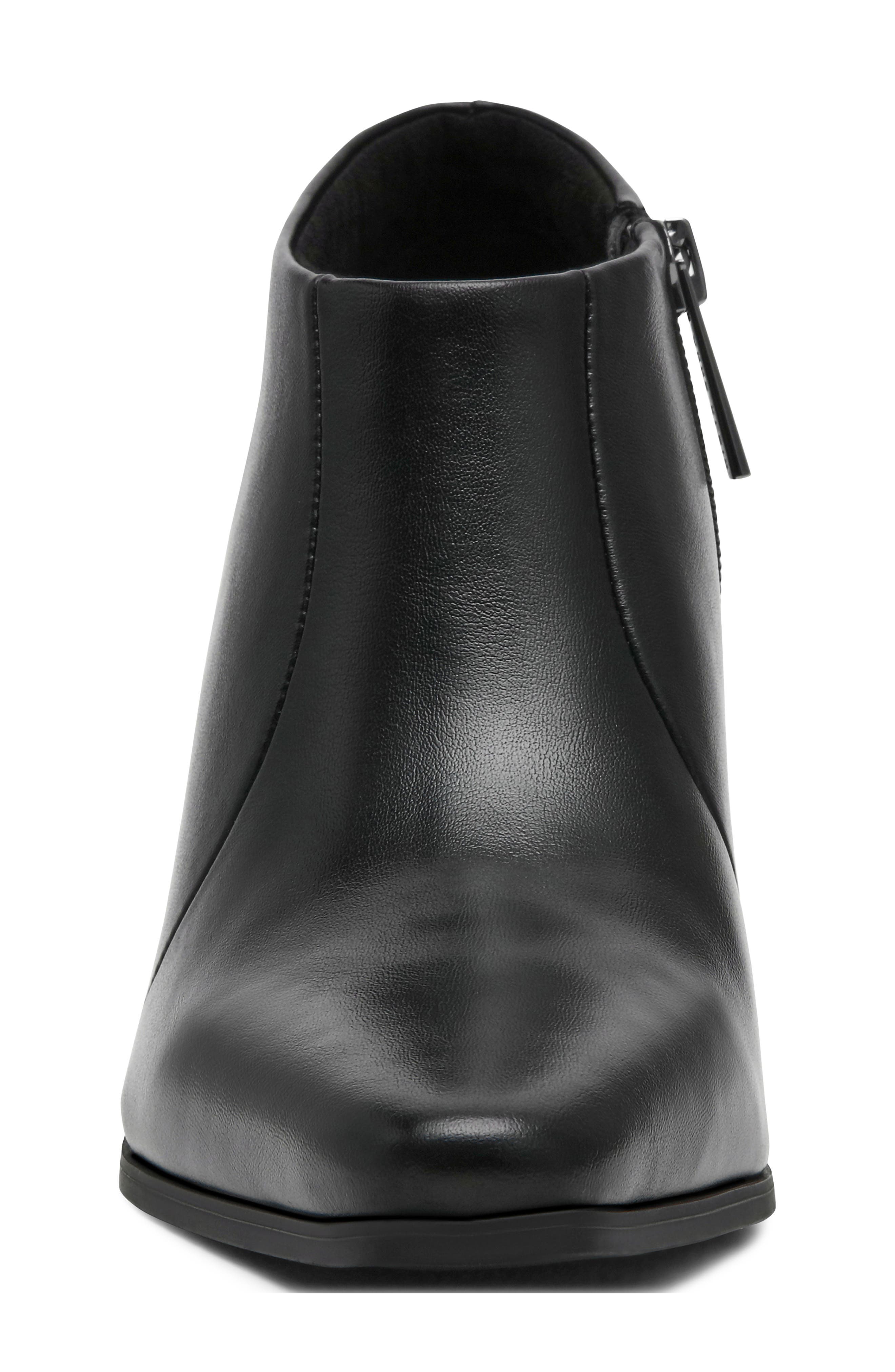 Crush Faux Leather Bootie, Alternate, color, BLACK SMOOTH