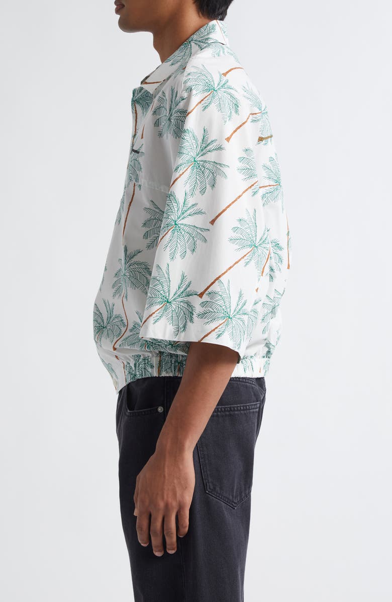 Jacquemus La Chemise Canevas Button-Up Shirt, Alternate, color, Print Palmtrees Drawing W