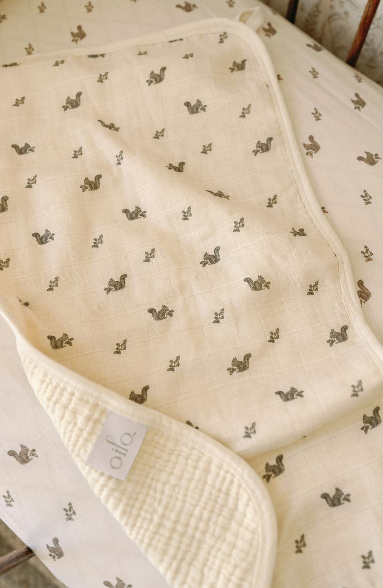 Oilo Assorted 2-Pack Organic Cotton Muslin Bibs, Alternate, color, Eggshell