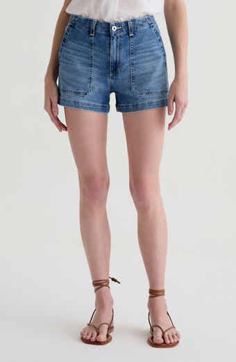 AG Analeigh High Waist Patch Pocket Denim Shorts