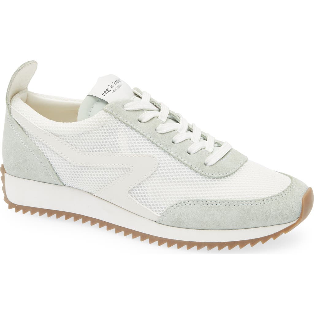Rag & Bone Retro Runner Sneakers In Off-white/mint