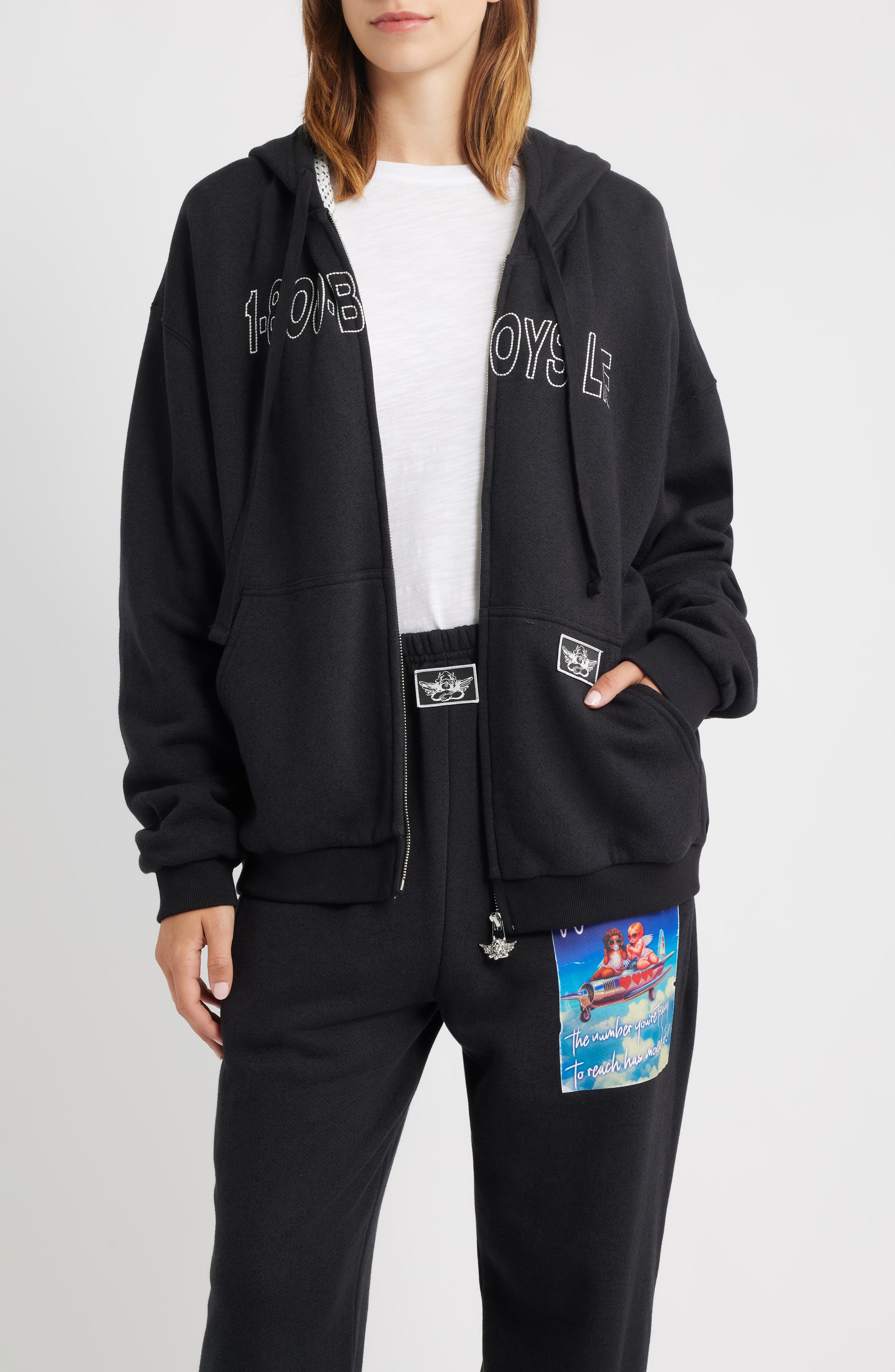 BOYS LIE Disconnected 1-800 Harley Zip Hoodie